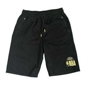 NBA Basketball Shorts Black Neon Green Zipper Pockets Small Men’s